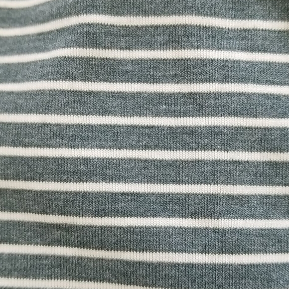 Striped Green Midi Tshirt Dress - Picture 6 of 8